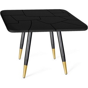 Изображение товара Стол квадратный с нагрузкой 100 кг SHT-TU14/TТ 83/83 черный/черный муар/золото Sheffilton SHT-TU14 5071775701 (4 ножки)