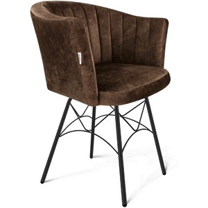 Изображение товара Стул Sheffilton SHT-ST42-1/S107 кофейный трюфель/черный муар