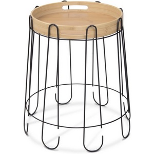 Изображение товара Столик кофейный Sheffilton SHT-CT26 черный муар/прозрачный лак (круглая столешница)