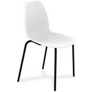 Изображение товара Стул для гостиной белый белый/черный муар Sheffilton SHT-ST29/S130 6102655404