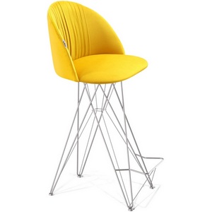 Изображение товара Стул барный имперский жёлтый/хром лак Sheffilton SHT-ST35-1/S66 6189038501