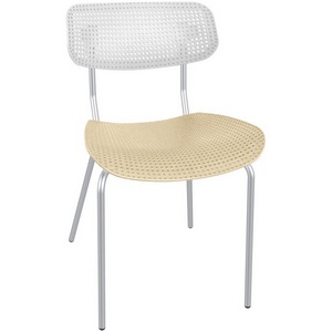 Изображение товара Стул офисный белый/бежевый/хром лак Sheffilton SHT-S85М 6231798805