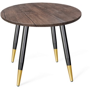 Изображение товара Стол SHT-TU14/МДФ палисандр/чёрный муар/золото Sheffilton SHT-TU14 6328796104 (круглая столешница, 4 ножки)