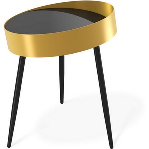 Изображение товара Столик журнальный Sheffilton SHT-CT58 Черный глянец/золото/черный муар 6630043901