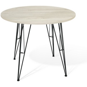 Изображение товара Стол черный муар/дуб беленый Sheffilton SHT-T5 6653777201 (круглая столешница, 4 ножки)