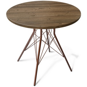 Изображение товара Стол SHT-TU2-1/70 МДФ медный/орех светлый Sheffilton SHT-TU2-1 6691686901 (круглая столешница, 4 ножки)