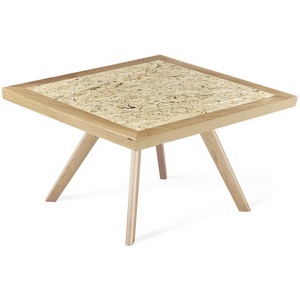 Изображение товара Столик журнальный ДУБ/OSB прозрачный лак Sheffilton SHT-S39/70/70 6863755101 (квадратная столешница, 4 ножки)