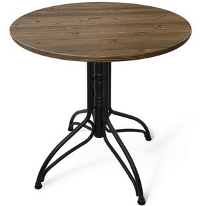 Изображение товара Стол SHT-TU25/70 МДФ черный муар/орех светлый Sheffilton SHT-TU25 7081799301 (круглая столешница, 4 ножки)