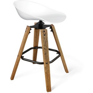 Изображение товара Стул полубарный белый/браш.коричневый/черный муар Sheffilton SHT-ST19/S93 7576548302