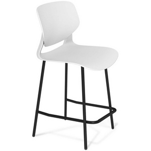 Изображение товара Стул полубарный Sheffilton SHT-ST59/S196-1 белый/черный муар 7723189101