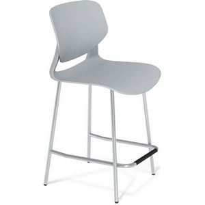 Изображение товара Стул полубарный Sheffilton SHT-ST59/S196-1 серый/хром лак 7723189103