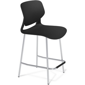 Изображение товара Стул полубарный Sheffilton SHT-ST59/S196-1 черный/хром лак 7723189104