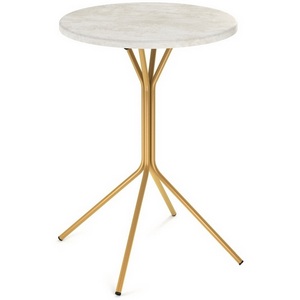 Изображение товара Столик журнальный Sheffilton SHT-CT12-1 золото/бетон хафит Sheffilton (круглая столешница, 4 ножки)