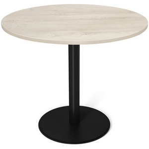 Изображение товара Стол Sheffilton SHT-TU43/TT 80 ЛДСП черный муар/дуб беленый (круглая столешница)