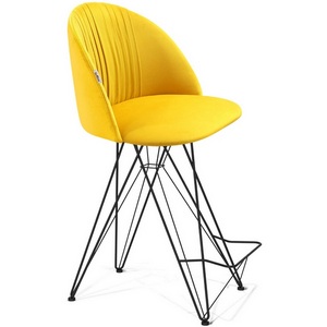 Изображение товара Стул полубарный имперский жёлтый/чёрный муар Sheffilton SHT-ST35-1/S66-1 8601559401