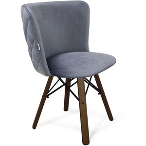 Изображение товара Стул нейтральный серый/темный орех/черный муар Sheffilton SHT-ST36-3/S70 8974534501