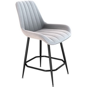 Изображение товара Стул полубарный Sheffilton SHT-ST37/S148-1 серое облако/черный муар 8980215205