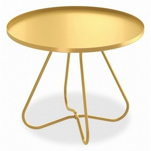 Изображение товара Столик кофейный Sheffilton SHT-CT3-2 золото Sheffilton (круглая столешница, X-образная опора)