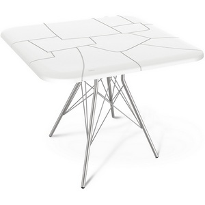 Изображение товара Cтол с деревянной Cтолешницей лакированный SHT-TU2-1/TT30 83/83 белый/хром лак Sheffilton SHT-TU2-1 9382301802