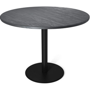 Изображение товара Стол Sheffilton SHT-TU43/TT 90 МДФ черный муар/каменный уголь (круглая столешница)