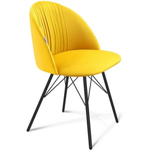 Изображение товара Стул SHT-ST35-1/S37 имперский жёлтый/чёрный муар от фабрики Sheffilton