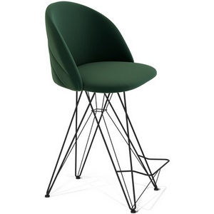 Изображение товара Стул полубарный лиственно-зеленый/черный муар Sheffilton SHT-ST35-2/S66-1 9923432401