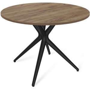 Изображение товара Стол SHT-TU30/90 ЛДСП черный/дуб галифакс табак Sheffilton SHT-TU30 9936304101 (круглая столешница, 4 ножки)