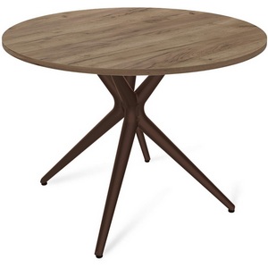 Изображение товара Стол SHT-TU30/90 ЛДСП коричневый/дуб галифакс табак Sheffilton SHT-TU30 9936304102 (круглая столешница, 4 ножки)