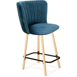 Изображение товара Стул полубарный тихий океан/прозр. лак/черный муар Sheffilton SHT-ST36-1/S94-1 9987455201