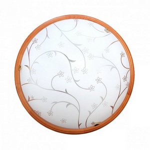 Изображение товара Настенно-потолочный светильник Sonex Luaro Wood 3107 стекло/белое/св. орех E27 3*100Вт