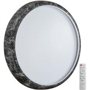 Изображение товара Настенно-потолочный светильник Sonex Mramo Black 7639/EL COLOR SN пластик/черн. мрамор LED 70Вт 3000-6000K D510 IP43 пульт ДУ