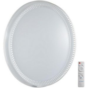 Изображение товара Настенно-потолочный светильник Sonex Depax 7643/EL пластик/белый/прозрачный LED 70Вт 3000-6000К D505 IP43 пульт ДУ