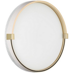 Изображение товара Настенно-потолочный светильник Sonex Olidi White 7646/CL PALE SN пластик/белый/золотой LED 30Вт 4000К D340 IP43