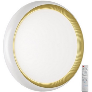 Изображение товара Настенно-потолочный светильник Sonex Tofiq White 7650/EL PALE SN пластик/белый/золотой LED 70Вт 3000-6000К D480 IP43 пульт ДУ