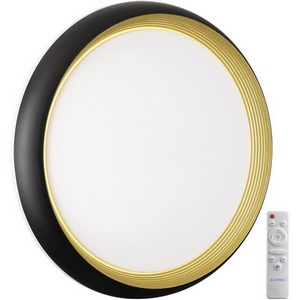 Изображение товара Настенно-потолочный светильник Sonex Tofiq Black 7651/EL PALE SN пластик/черный/золотой LED 70Вт 3000-6000К D480 IP43 пульт ДУ