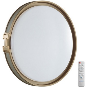 Изображение товара Настенно-потолочный светильник Sonex Favemo Grey 7654/EL пластик/серый/золот LED 70Вт 3000-6000К D505 IP43 пульт ДУ