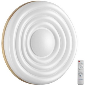 Изображение товара Настенно-потолочный Sonex Fass Wood 7674/DL PALE белый/натуральное дерево LED 48Вт 3000-6000К D388 IP43 пульт ДУ