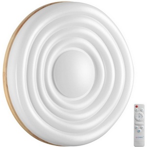 Изображение товара Настенно-потолочный светильник Sonex Fass Wood 7674/EL белый/натуральное дерево LED 70Вт 3000-6000К D470 IP43 пульт ДУ