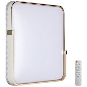 Изображение товара Настенно-потолочный светильник Sonex Olidi White 7680/EL пластик/золотой LED 70Вт 3000-6000К 490х485 IP43 пульт ДУ