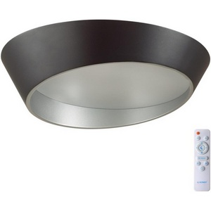 Изображение товара Потолочный светильник влагозащищенный 60 вт Sonex Apex 7694/60L металл/акрил/белый/черный/серебристый LED 60Вт 3000-6000K D500 IP20 пульт ДУ