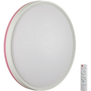 Изображение товара Настенно-потолочный светильник Sonex Kezo Pink 7708/EL пластик/розовый LED 70Вт 3000-6000К D500 IP43 пульт ДУ