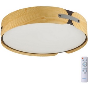 Изображение товара Потолочный светильник Sonex Coraggio 7721/100L металл/пластик/белый/черный/дерево LED 100Вт 3000-6000K D600 IP20 пульт ДУ