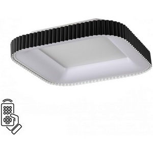 Изображение товара Потолочный светильник квадратный металлический с пультом Sonex Sharmel 7768/56L металл/белый/черный LED 56Вт+14Вт 3000-6000K 500х500 ССТ+подсветка