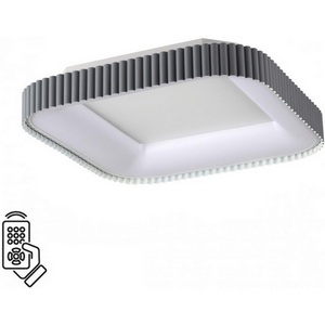 Изображение товара Потолочный светильник квадратный металлический с пультом Sonex Sharmel 7769/56L металл/белый/серый LED 56Вт+14Вт 3000-6000K 500х500 ССТ+подсветка