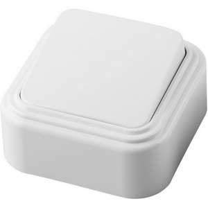 Изображение товара Выключатель накладной одноклавишный (белый) Stekker Брест 32742