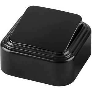 Изображение товара Выключатель накладной одноклавишный (черный) Stekker Брест 32743