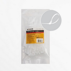 Изображение товара Хомут 2,5x100мм белый 100 шт. Stekker 32771