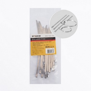 Изображение товара Хомут стальной 4,6х150мм серый 25 шт. Stekker 32795