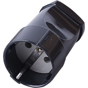 Изображение товара Розетка с заземлением (черный) Stekker 32854