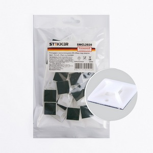 Изображение товара Площадка для хомутов самоклеящаяся 20х20 мм белая 25 шт. Stekker 32934